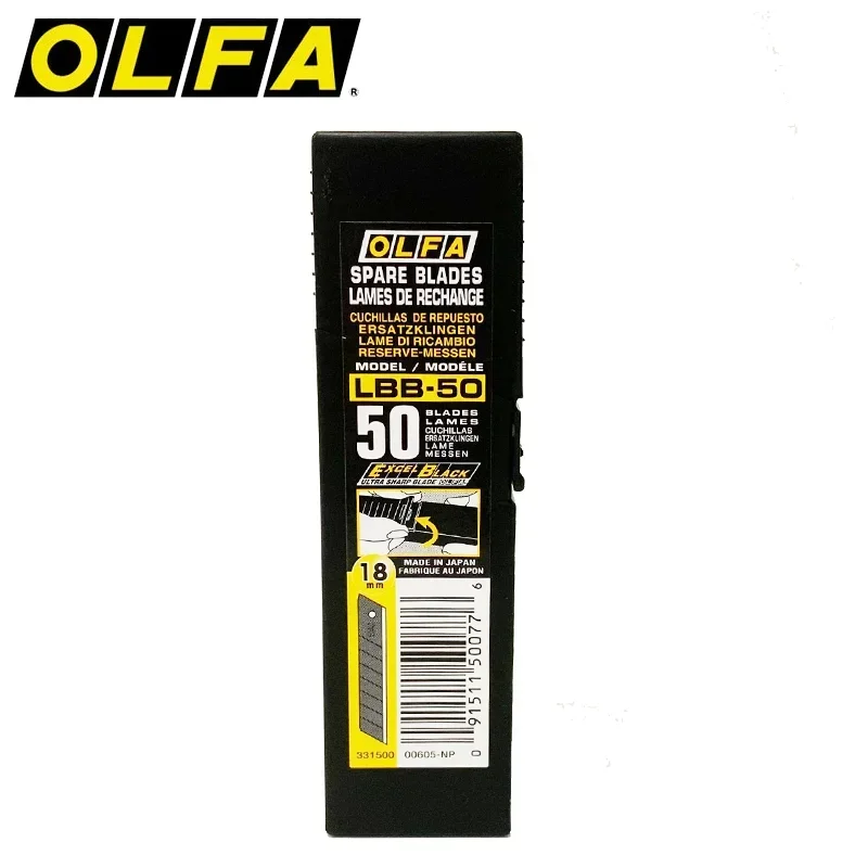 Woodworking Nl - OLFA LBB-50 ヘビーデューティー替刃 18mm エクセルブラックブレードセット 50枚入り