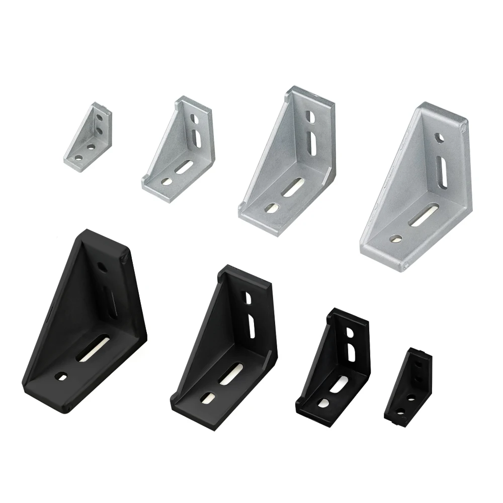 Woodworking Joint Types - 8 ピース/ロット 2040 3060 4080 コーナーフィッティング角度アルミ
