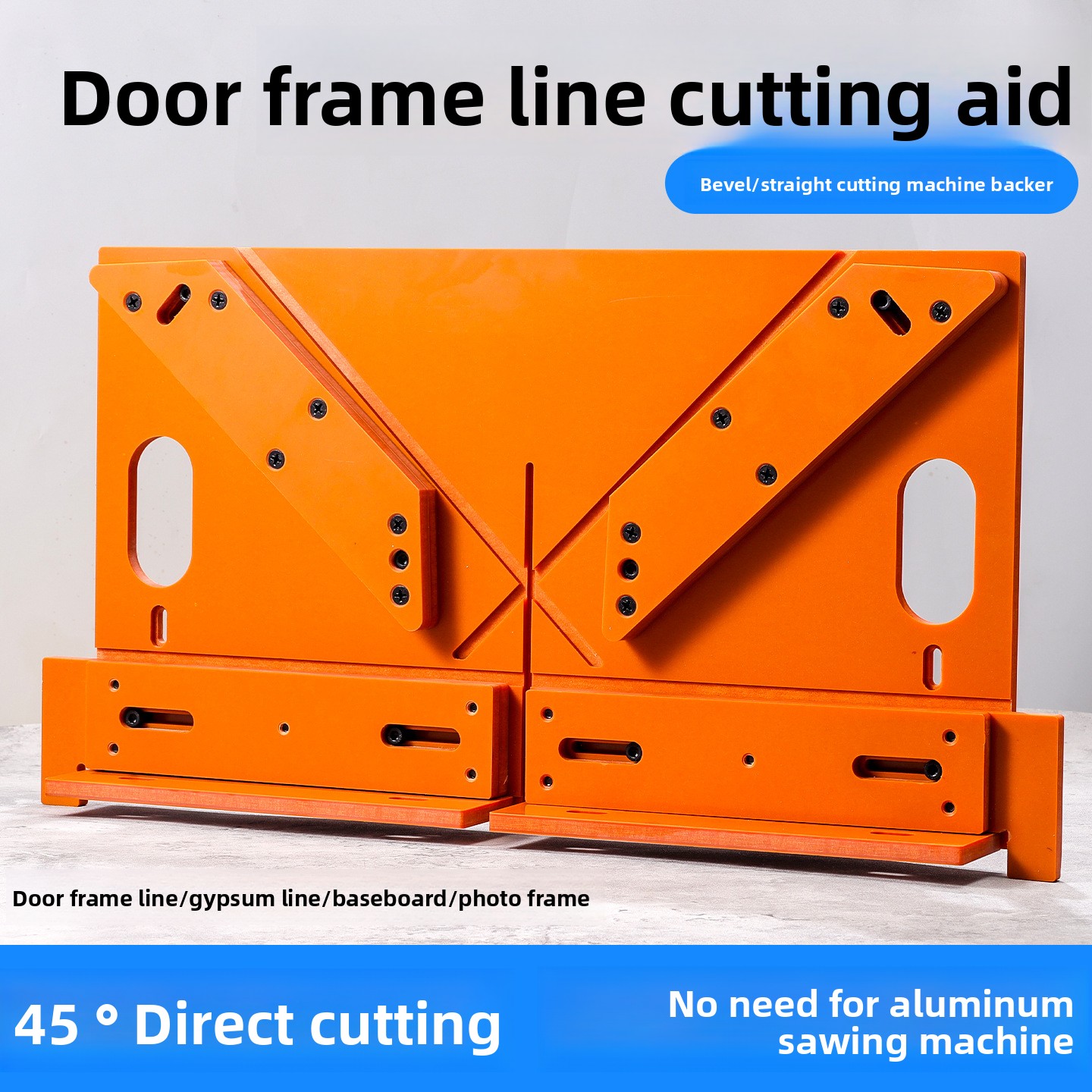 Woodworking Zone - 45 ° ベベル切断補助治具 - ドア窓トリムおよび電気木製パネル加工用の厚みのある固定位置決めツール
