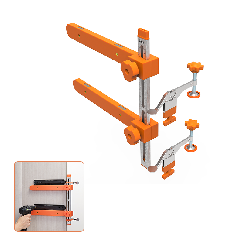 Woodworking Jig - ヘビーデューティー ステンレス製 ドロワースライドジグ マグネットアームクイッククランプ付き DIYキャビネット木工用金具製品