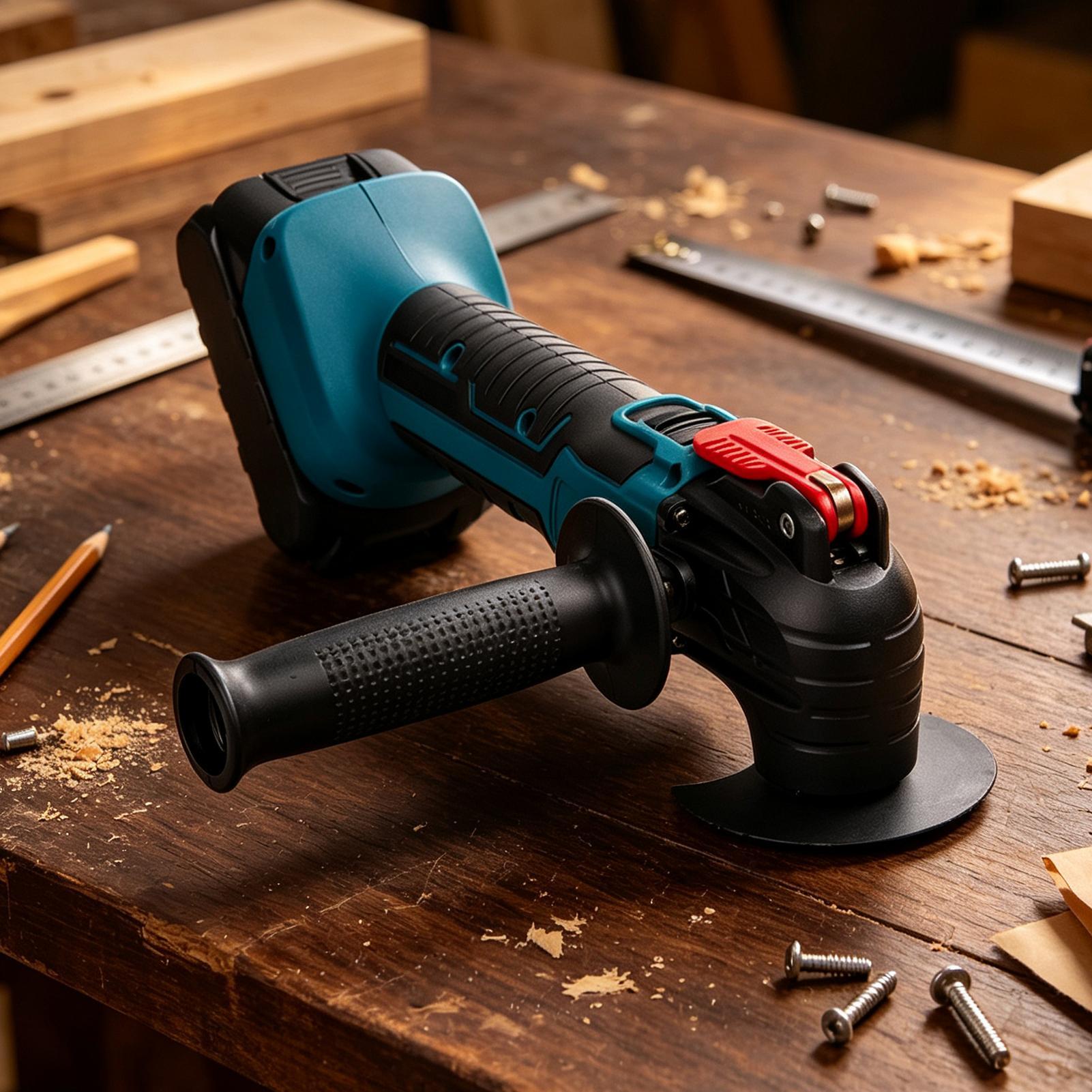 Woodworking Garage - コードレスアングルグラインダー、振動式コードレス研磨工具、木工用アングルグラインダー、家庭用ワークショップ、ガレージ、屋外用