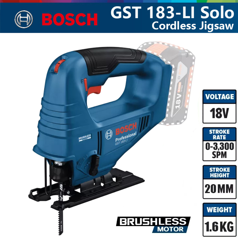 ボッシュ GST 183-LI プロフェッショナル電動ジグソ - Woodworking Jig のレビューと価格
