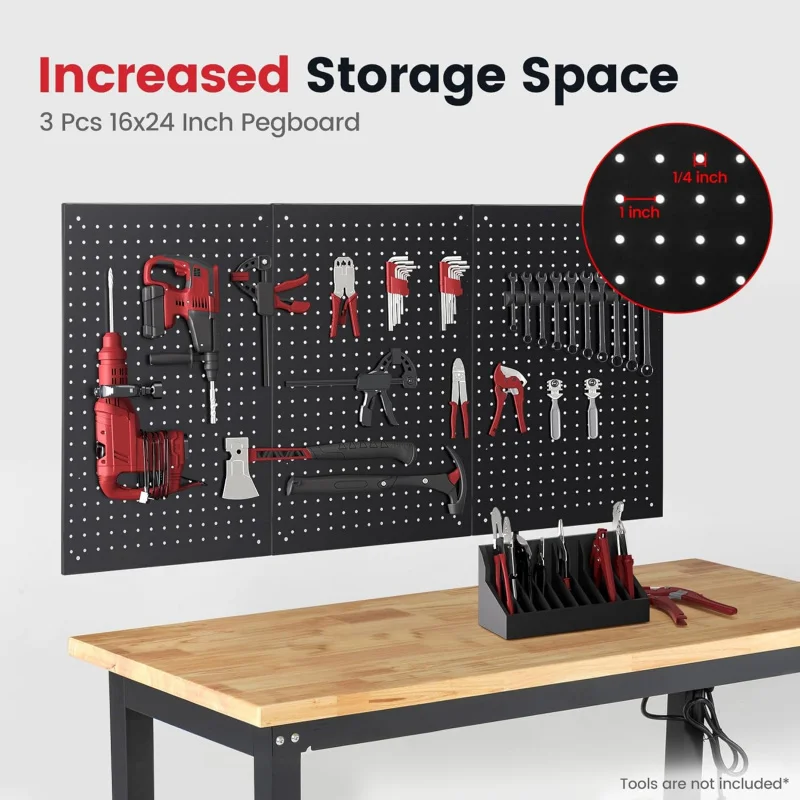 ガレージ用作業台 高さ調節可能 ラバーウッド天板 作業台 収 - Woodworking Garage のレビューと価格