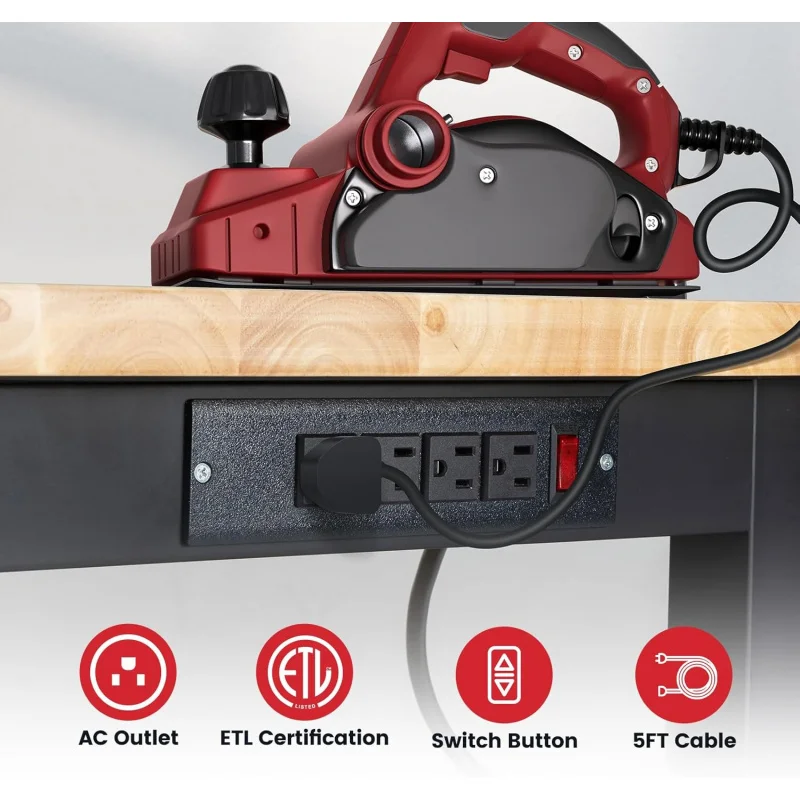 ガレージ用作業台 高さ調節可能 ラバーウッド天板 作業台 収 - Woodworking Garage のレビューと価格