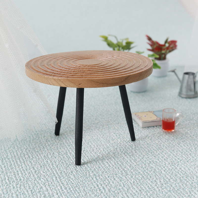 1:12 ドールハウスミニチュアラウンドテーブルティーテーブ - Woodworking Veneer のレビューと価格