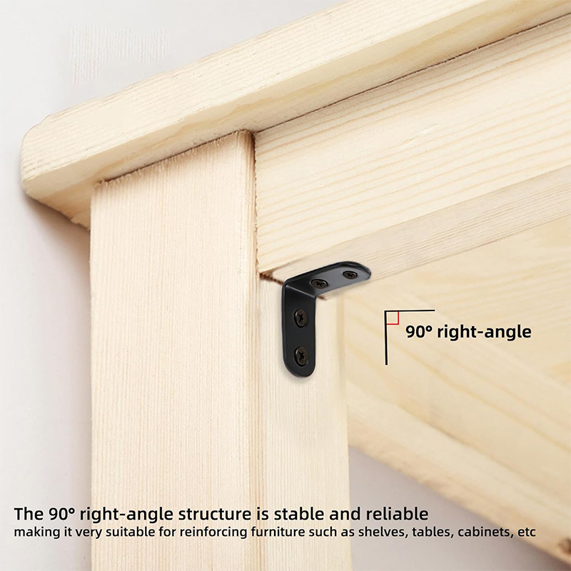 6-20個の黒いコーナーブレースLブラケット、40mmステン - Woodworking Joint Types のレビューと価格