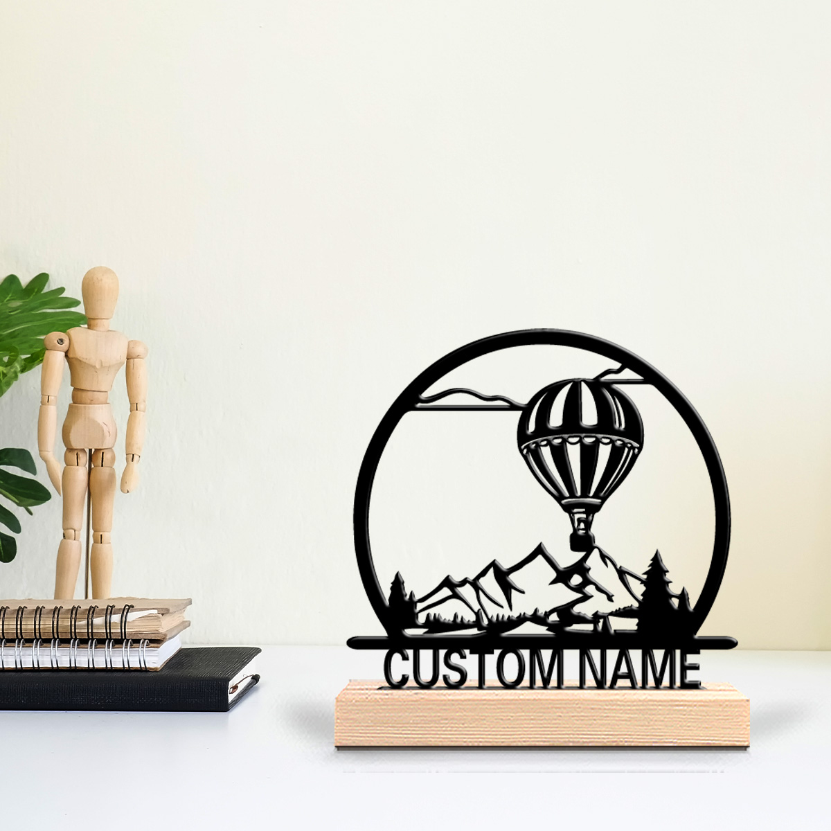 1個入り 熱気球 カスタムネーム入りブリキ像 金属製オーナメ - Woodworking Hobbies のレビューと価格