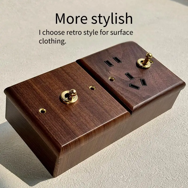 タイプ 86 レトロスタイル露出スイッチソケットパネル ジャ - Woodworking Zone のレビューと価格