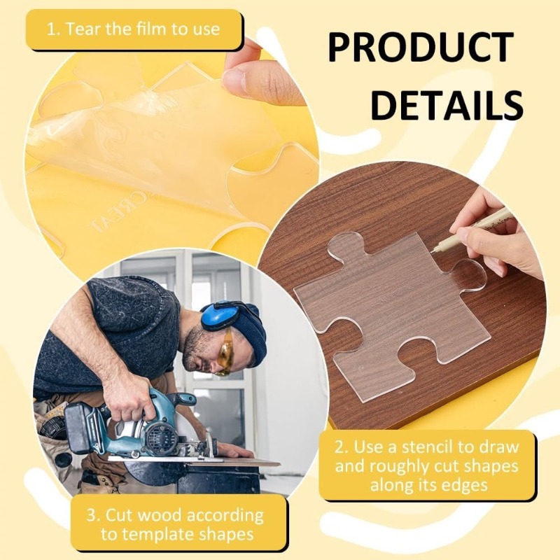 アクリルパズル木工テンプレート 3/4/5/6/7インチ ま - Woodworking Project Plans のレビューと価格