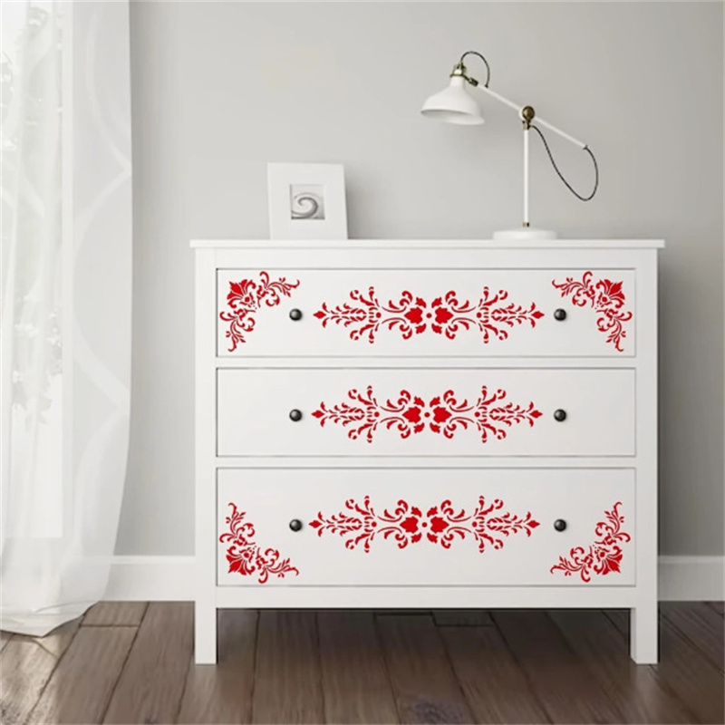 6 個の花柄コーナーステンシル絵画テンプレート用ヴィンテージ - Woodworking Veneer のレビューと価格
