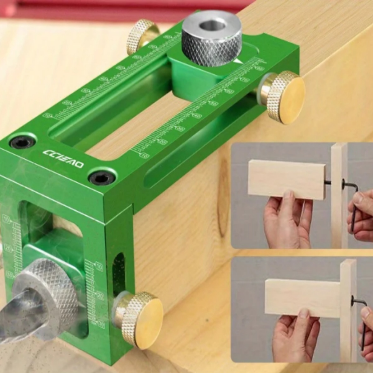 スクリュー治具 2-in-1 調整可能な木工掘削パンチャーロ - Woodworking Jig のレビューと価格