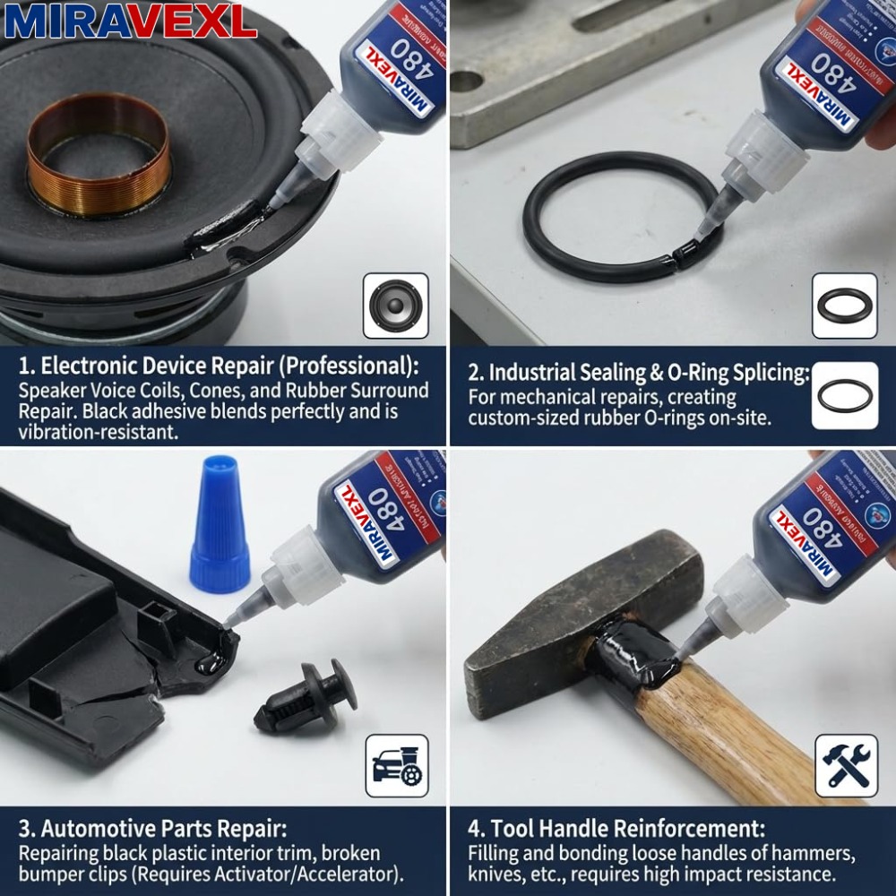 黒色瞬間接着剤 480 スーパーグルー高強度高速硬化タフなゴ - Woodworking Glue のレビューと価格
