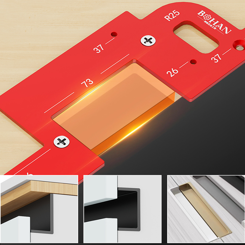 目に見えない埋め込みハンドルスロッティングテンプレート、ワー - Woodworking Project Plans のレビューと価格