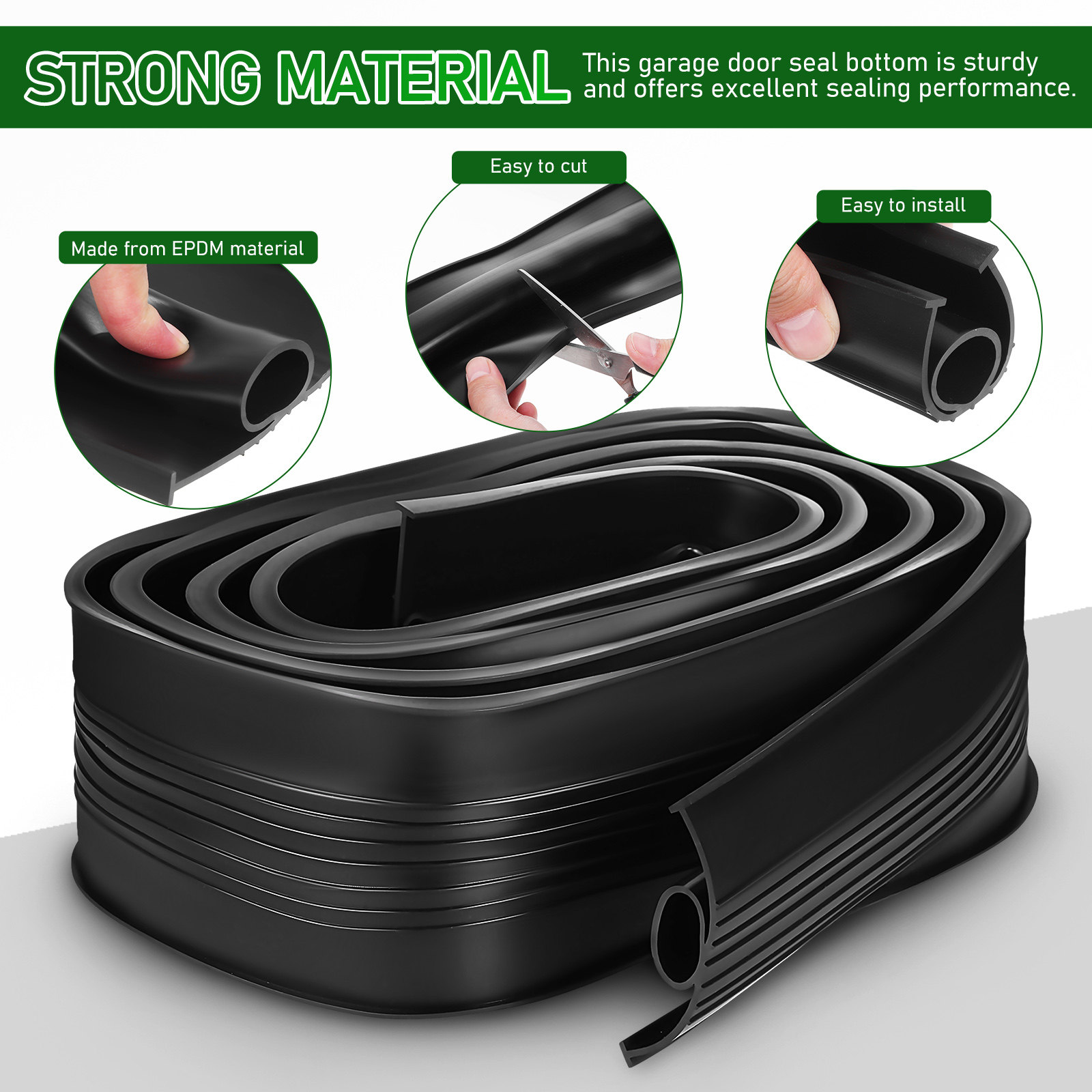 ガレージドア用ウェザーシールストリップEPDM極厚底部シール - Woodworking Garage のレビューと価格