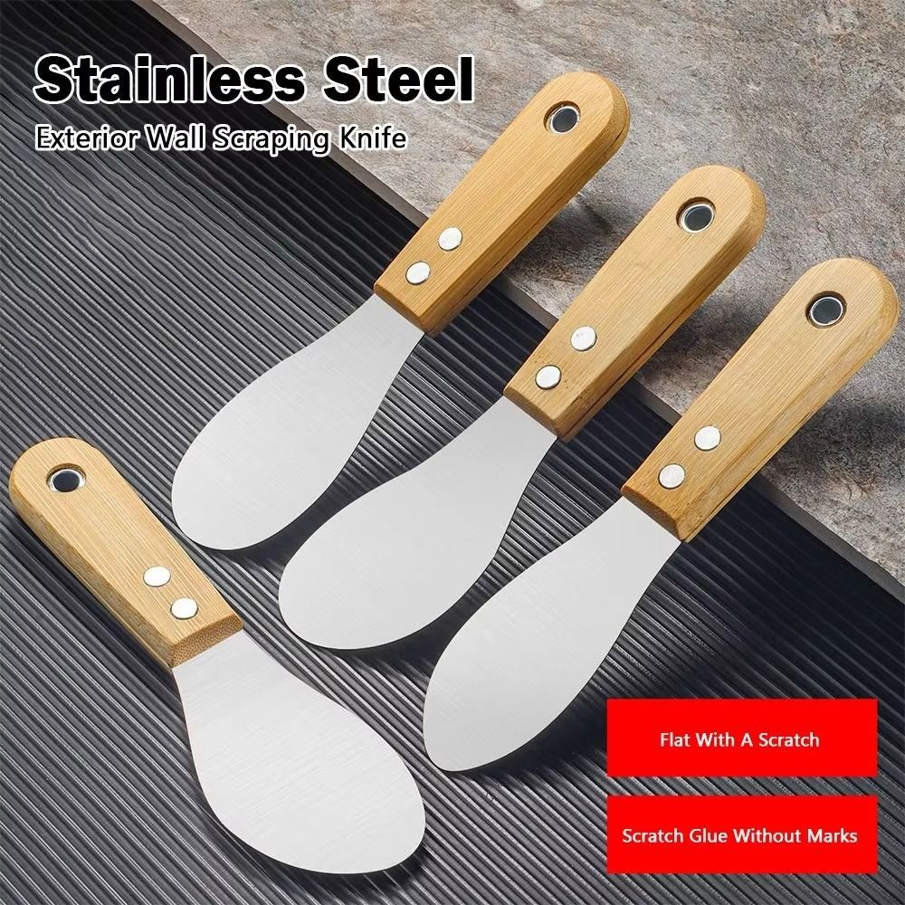 4 個の厚みのあるステンレス鋼の接着剤スクレーパー木製ハンド - Woodworking Glue のレビューと価格