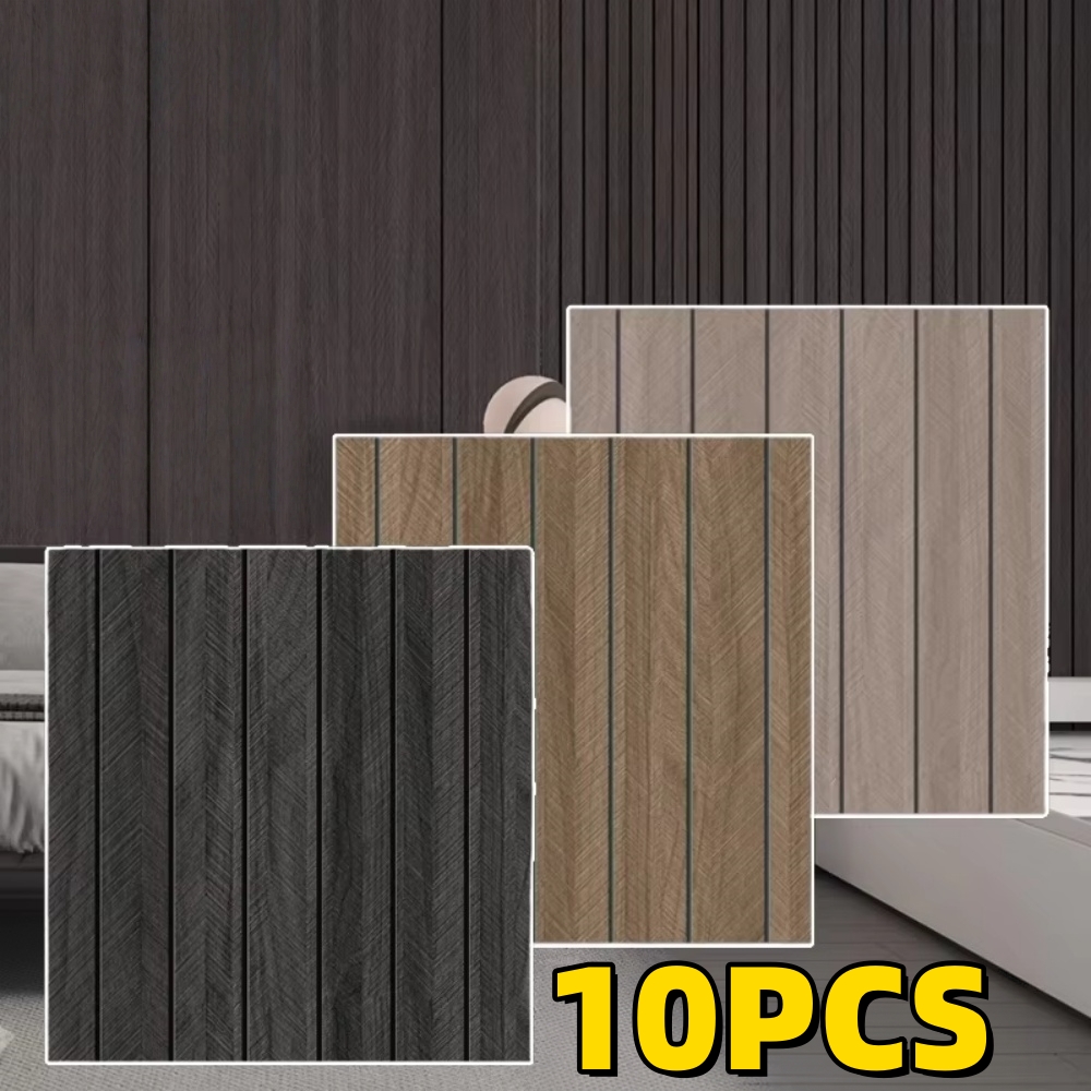 10枚入り木目調ウォールパネル、粘着式レトロスタイルの家の装 - Woodworking Zone のレビューと価格
